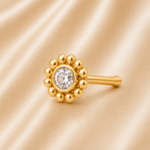 diamond dot nose stud