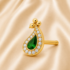 peacock nose stud