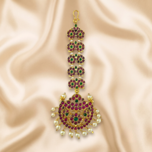 premium leaf motif kemp stone nethi chutti