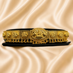 gold oval lakshmi indian jewelry oddiyanam kamarbandh