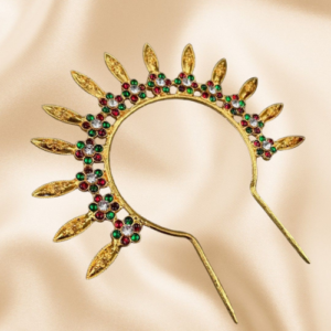 bharatanatyam dance jewellery – flower gold head arch rg kemp