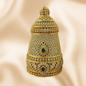deity premium half round stone crown dgc148
